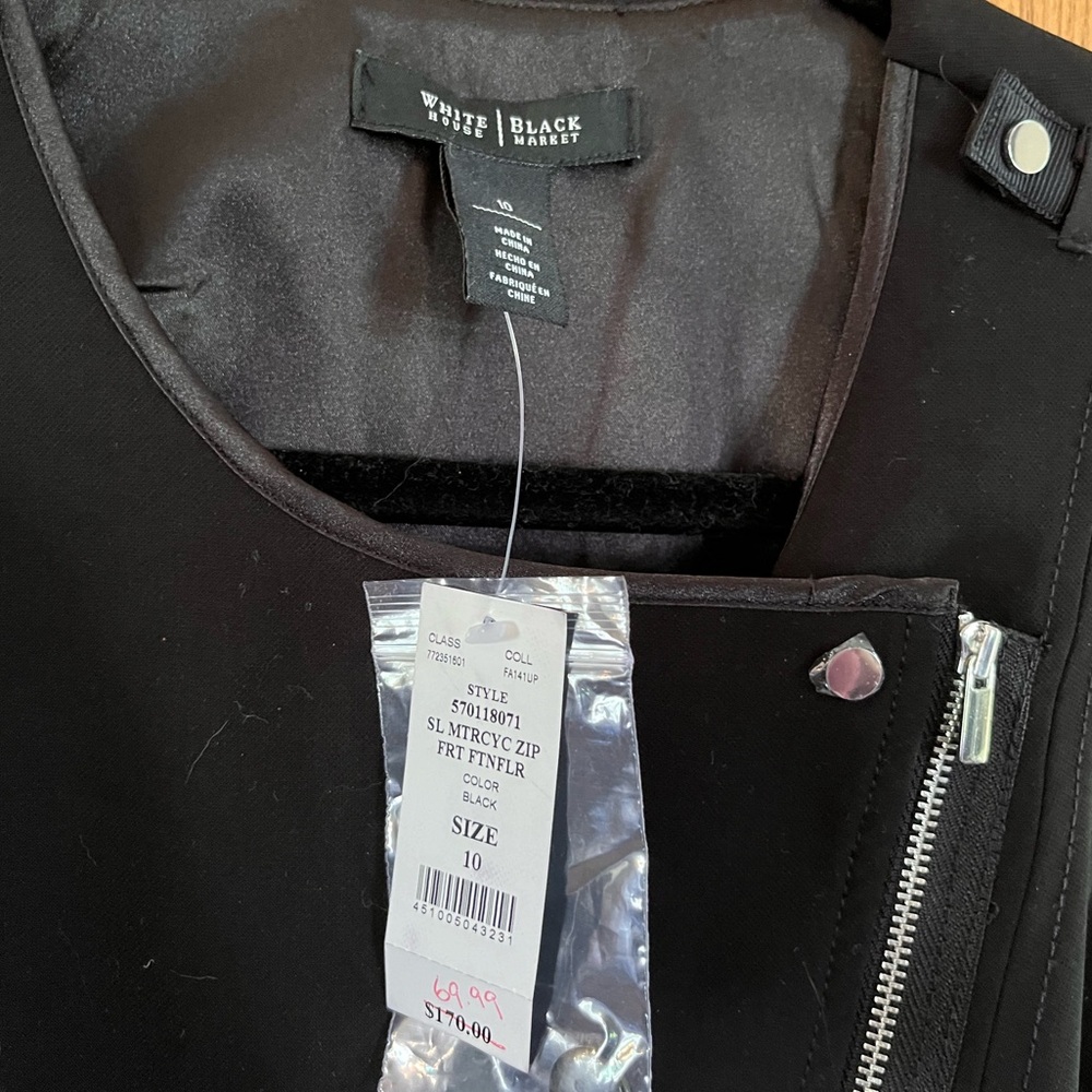 White House Black Market motorcycle dress NWT - Picture 2 of 5